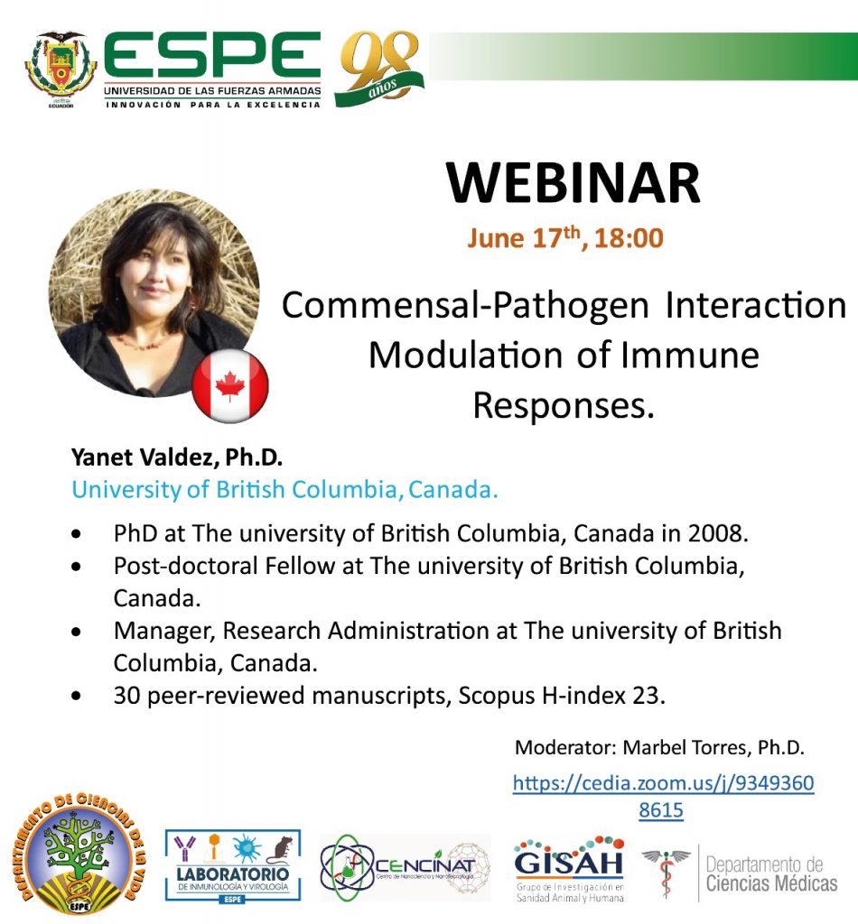 Webinar Commensal-Pathogen Interaction Modulation of Inmmune Responses 