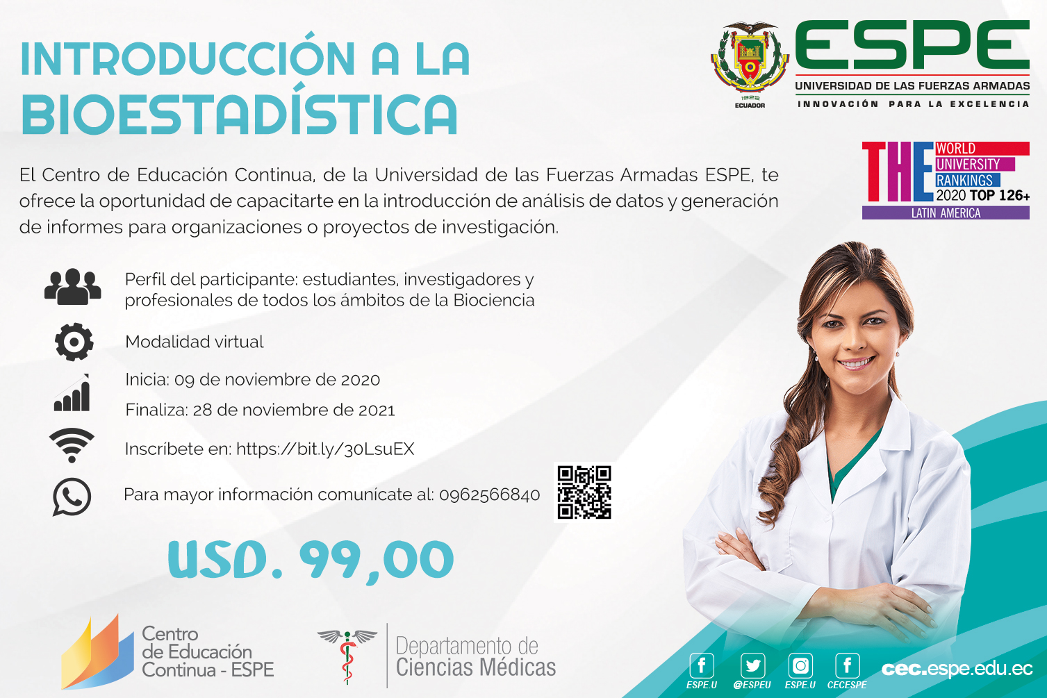 Curso Introducción a la Bioestadística, ESPE