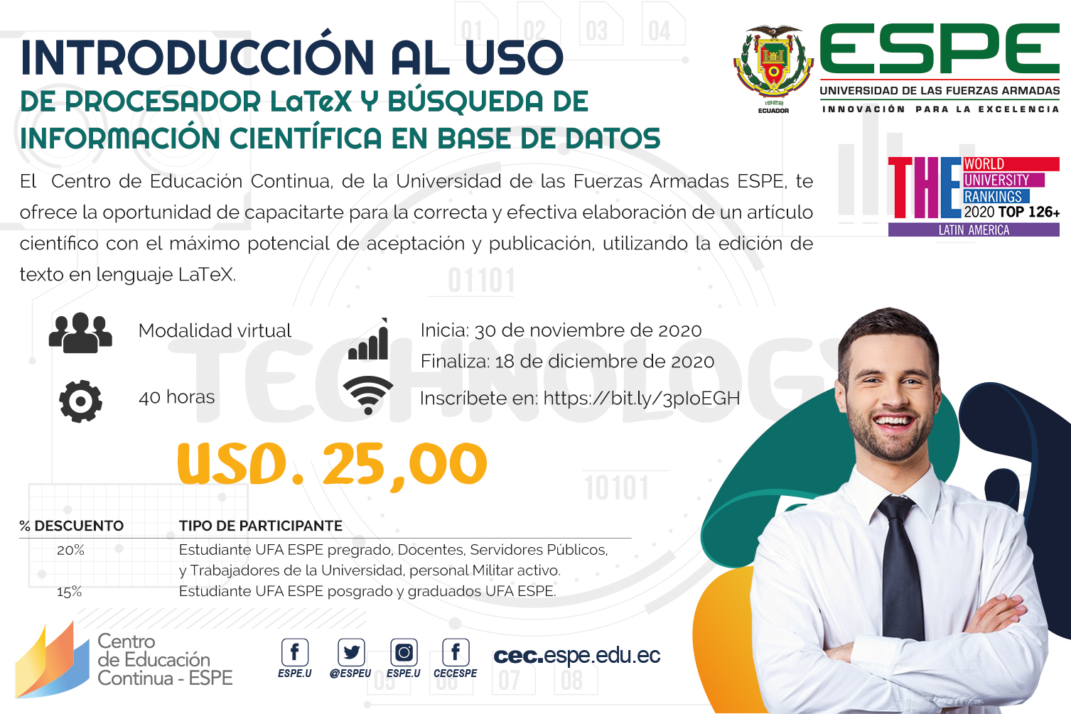 Curso Introducción al uso de procesador LaTeX, ESPE
