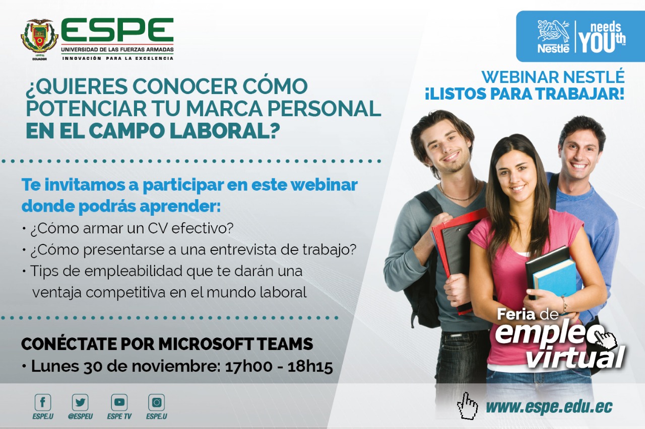 Webinar Potencia tu marca personal, ESPE