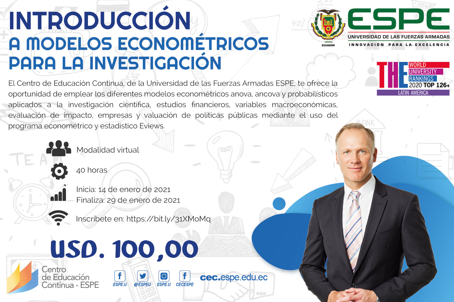 Introducción a modelos econométricos para la investigación, ESPE